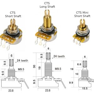 CTS Pot Options for Casino Guitar Wiring Harness