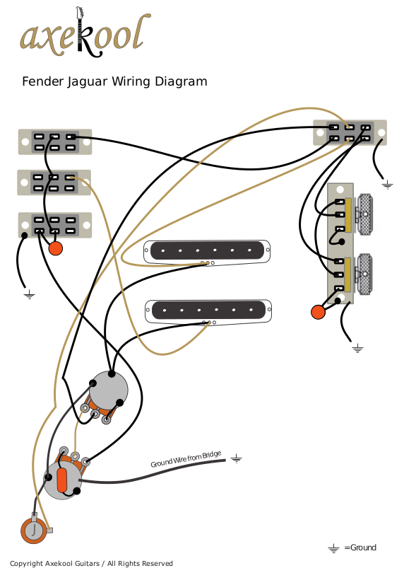 Fender Jaguar Wiring Diagram & fitting Instructions