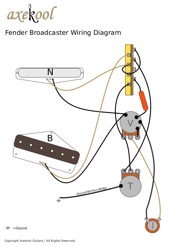 Fender Broadcaster Wiring Diagram & fitting Instructions