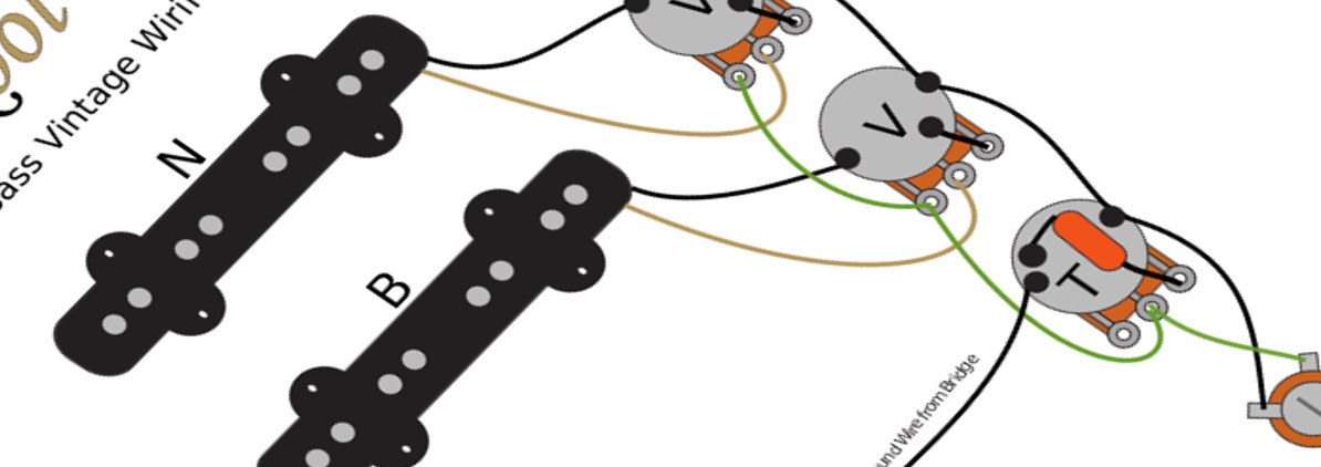 Fender Jazz Bass Wiring Diagram & fitting Instructions, Jazz Bass