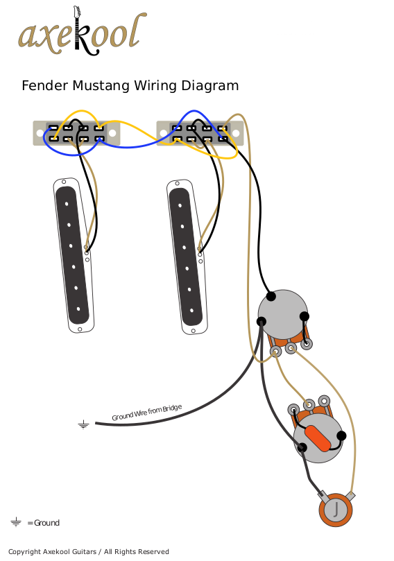 Fender Mustang Wiring Diagram & fitting Instructions