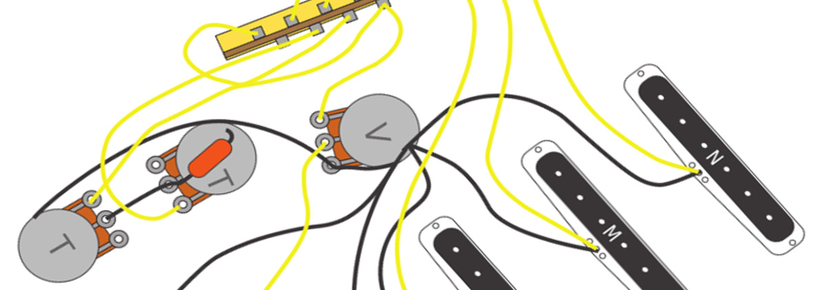 Fender Stratocaster Wiring Diagram & fitting Instructions