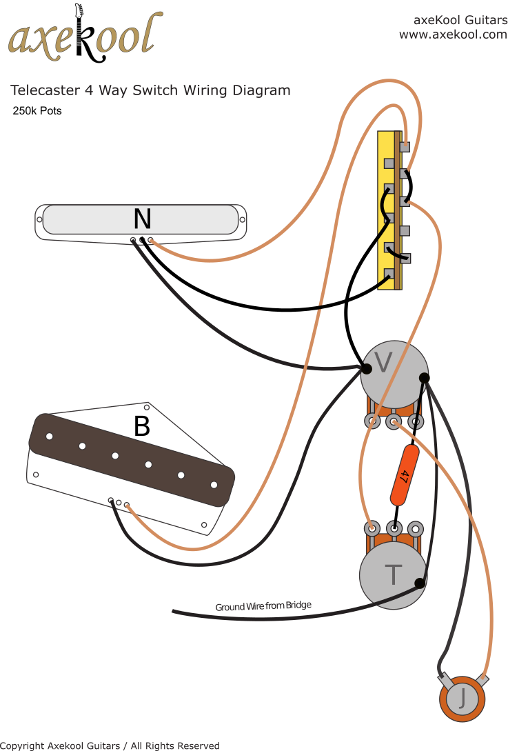 Fender Telecaster with 4 Way Switch Wiring Diagram Fender Telecaster with 4 Way Switch Wiring Diagram