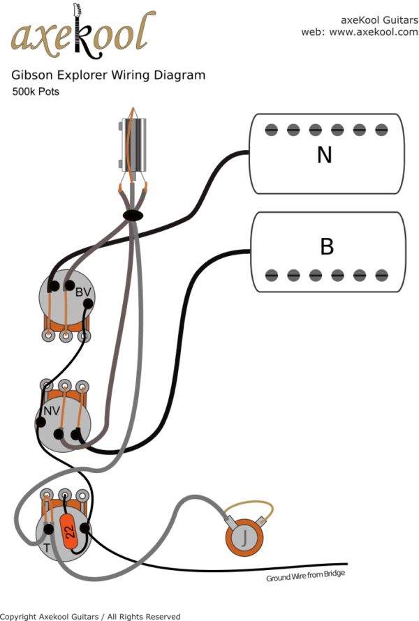 Gibson & Epiphone Explorer Vintage Wiring Diagram
