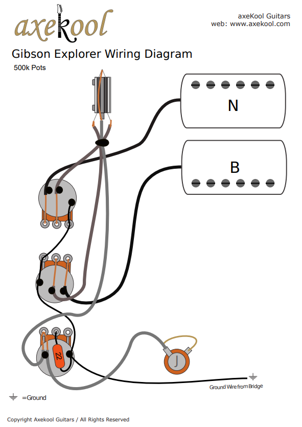 Gibson & Epiphone Explorer Vintage Wiring Diagram Gibson & Epiphone Explorer Vintage Wiring Diagram