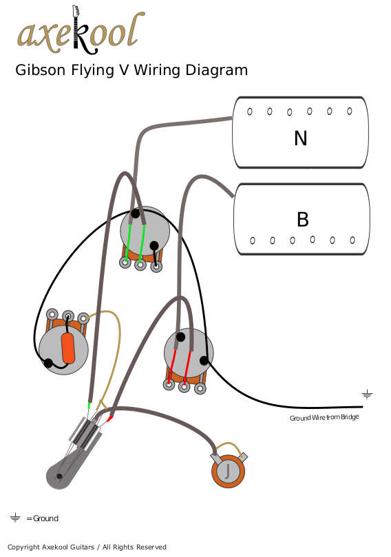 Gibson Flying V Wiring Diagram & fitting Instructions