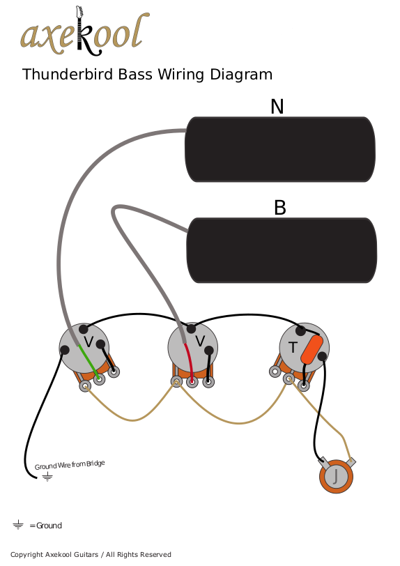 Gibson & Epiphone Thunderbird Bass Wiring Diagram and Fitting Instructions