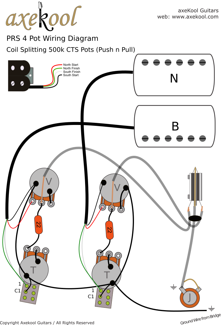 PRS 4 Pot Wiring Diagram PRS 4 Pot Wiring Diagram