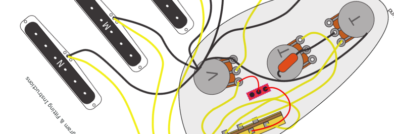 Fender Stratocaster David Gilmour Wiring Diagram & fitting Instructions