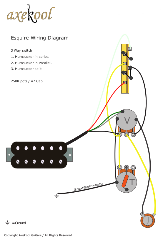 Fender Esquire Wiring Diagram & fitting Instructions