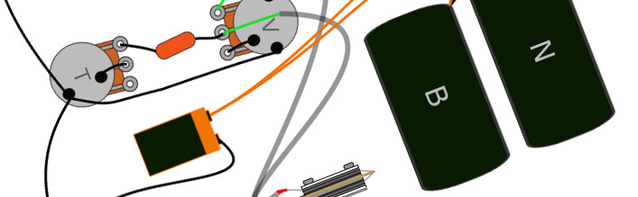 Gibson / Epiphone Les Paul Active Pickups Wiring Diagram & fitting Instructions