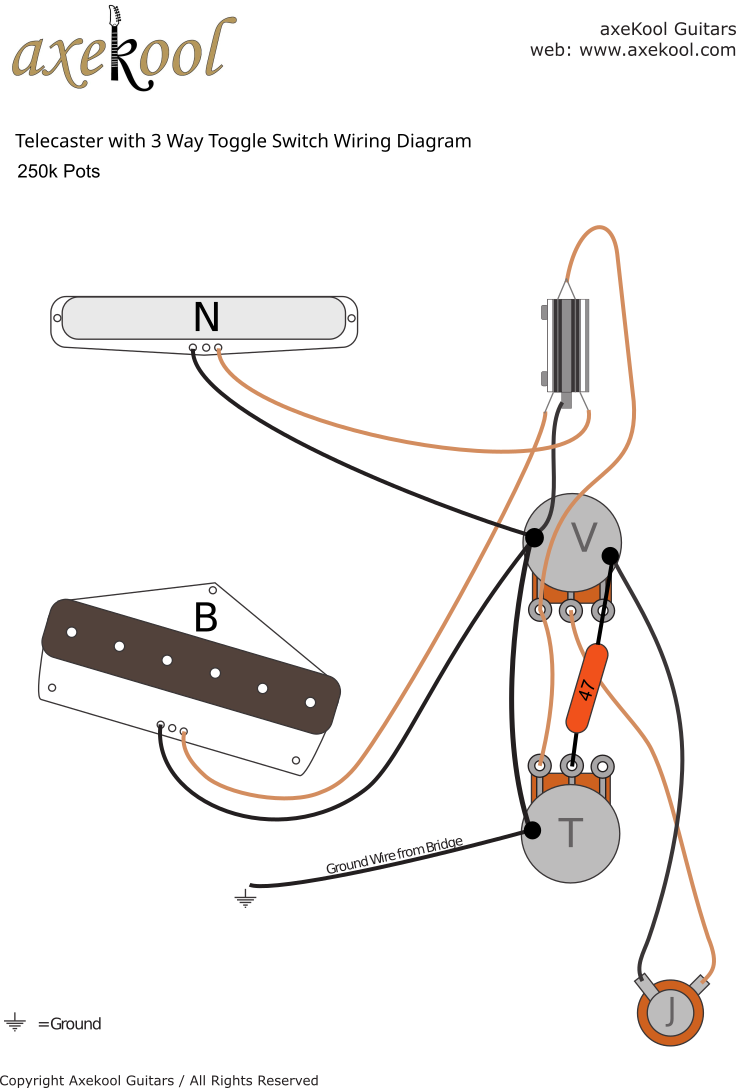 Fender Telecaster with 3 Way Toggle Switch Wiring Diagram Fender Telecaster with 3 Way Toggle Switch Wiring Diagram