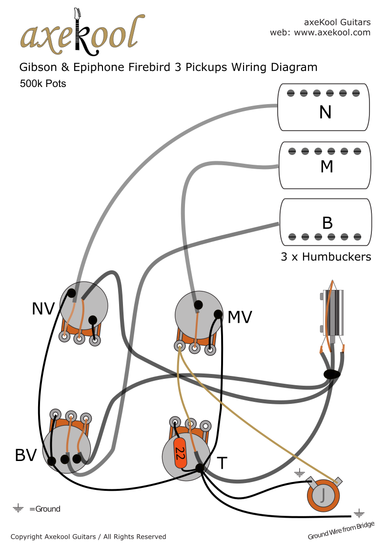 Epiphone & Gibson Firebird 3 Pickups Wiring Diagram Epiphone & Gibson Firebird 3 Pickups Wiring Diagram