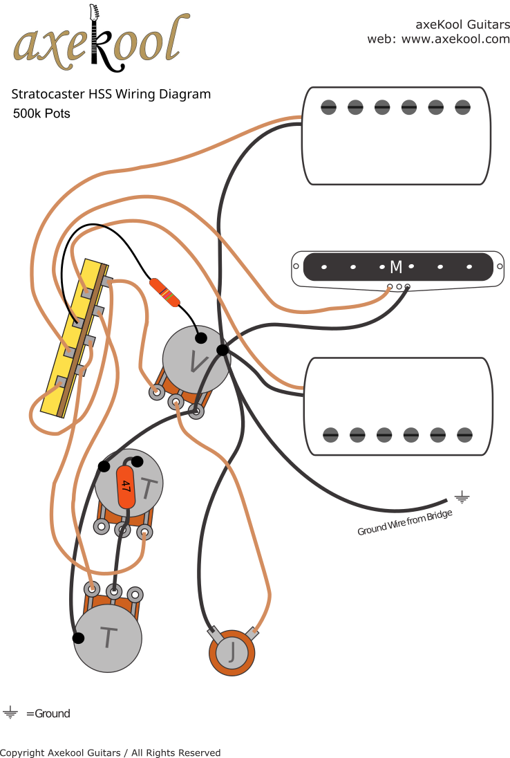 Stratocaster HSH Wiring Diagram Stratocaster HSH Wiring Diagram