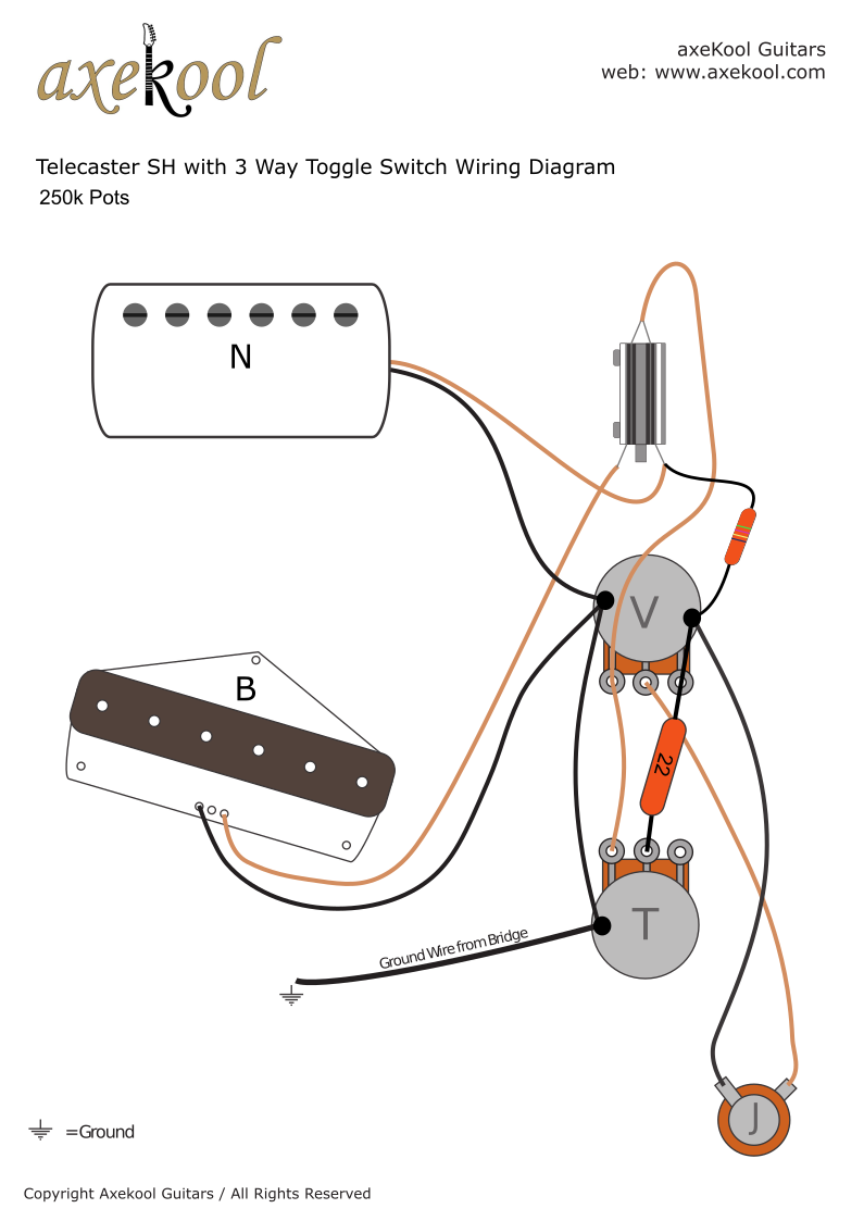 Fender SH Telecaster with Toggle Switch Wiring Diagram Fender SH Telecaster with Toggle Switch Wiring Diagram