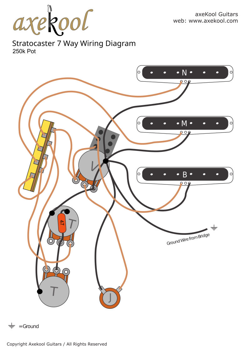 Fender Stratocaster 7 Way Modern Wiring Diagram Fender Stratocaster 7 Way Modern Wiring Diagram