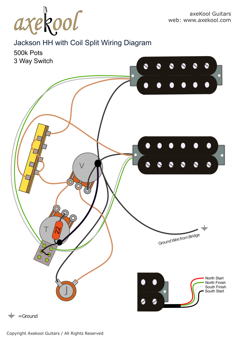 Jackson HH with Coil Split Wiring Diagram Jackson HH with Coil Split Wiring Diagram