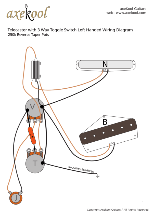 Fender Telecaster with 3 Way Toggle Switch Left Handed Wiring Diagram