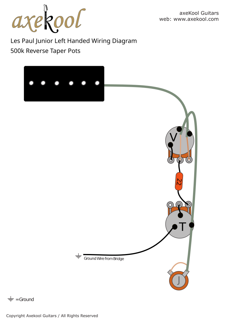 Epiphone & Gibson Les Paul Junior Left Handed Wiring Diagram Epiphone & Gibson Les Paul Junior Left Handed Wiring Diagram