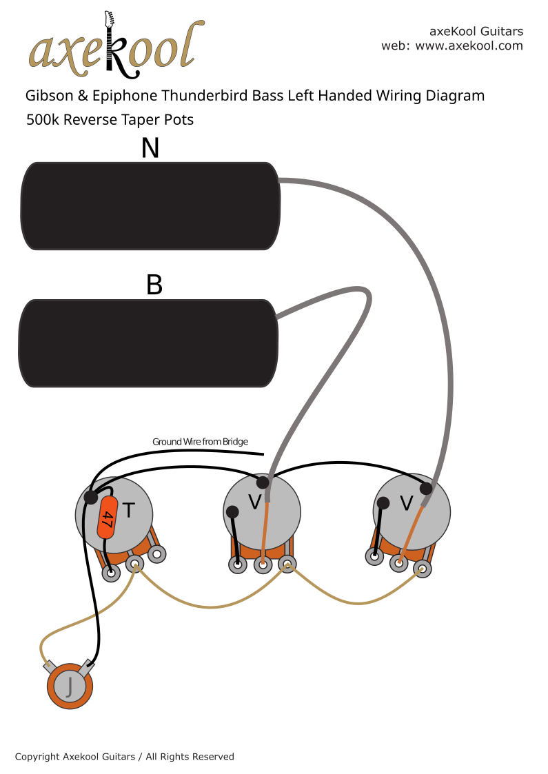 Gibson & Epiphone Thunderbird Bass Left Handed Wiring Diagram Gibson & Epiphone Thunderbird Bass Left Handed Wiring Diagram