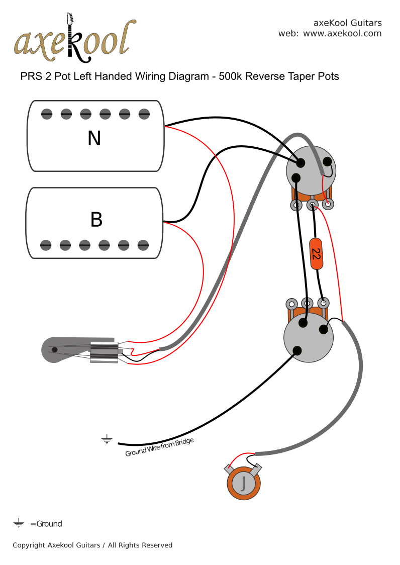 PRS 2 Pot Left Handed Wiring Diagram PRS 2 Pot Left Handed Wiring Diagram