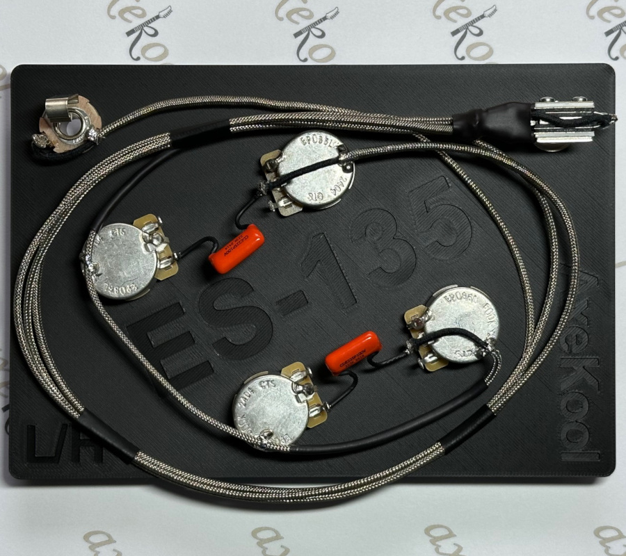 Gibson & Epiphone ES-135 Left Handed Vintage Wiring Harness Gibson & Epiphone ES-135 Left Handed Vintage Wiring Harness