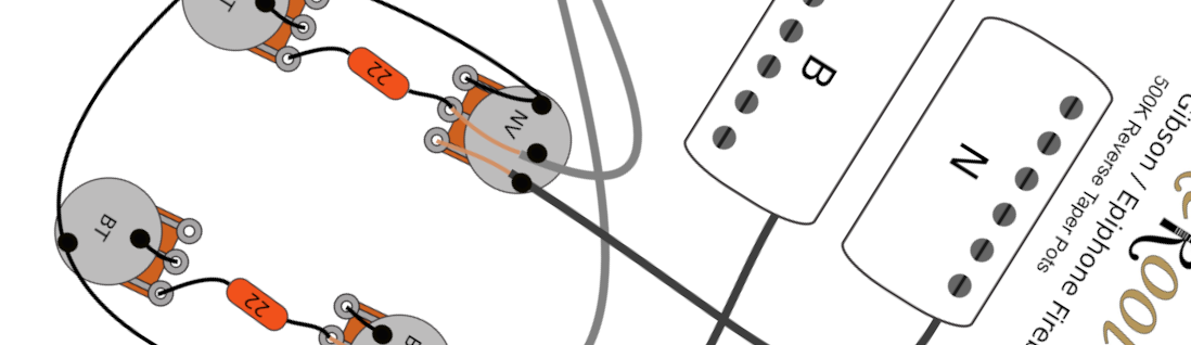 Epiphone & Gibson Firebird Left Handed Wiring Diagram & Fitting Instructions