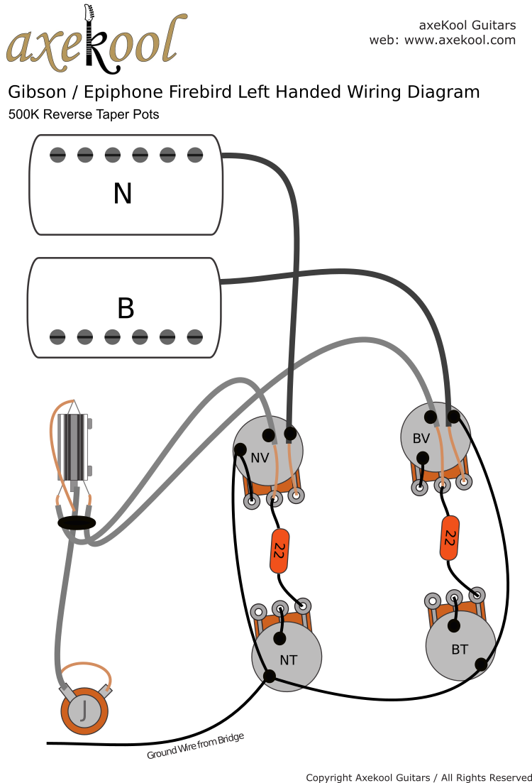Gibson / Epiphone Firebird Left Handed Wiring Diagram Gibson / Epiphone Firebird Left Handed Wiring Diagram