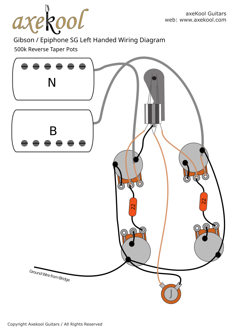 Gibson / Epiphone SG Left Handed Wiring Diagram Gibson / Epiphone SG Left Handed Wiring Diagram