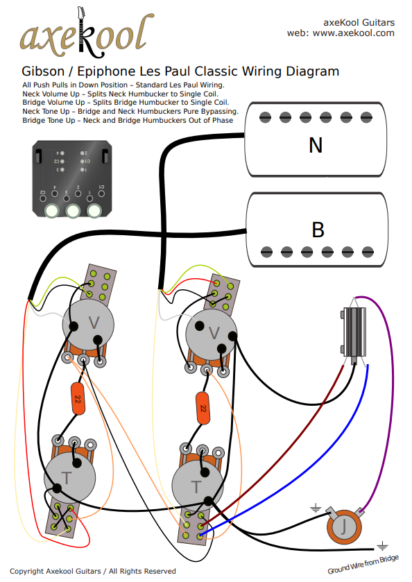 Gibson / Epiphone Les Paul Jimmy Page Wiring Diagram & Fitting Instructions Gibson / Epiphone Les Paul Jimmy Page Wiring Diagram & Fitting Instructions