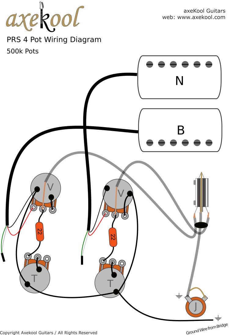 PRS 4 Pot Wiring Diagram PRS 4 Pot Wiring Diagram