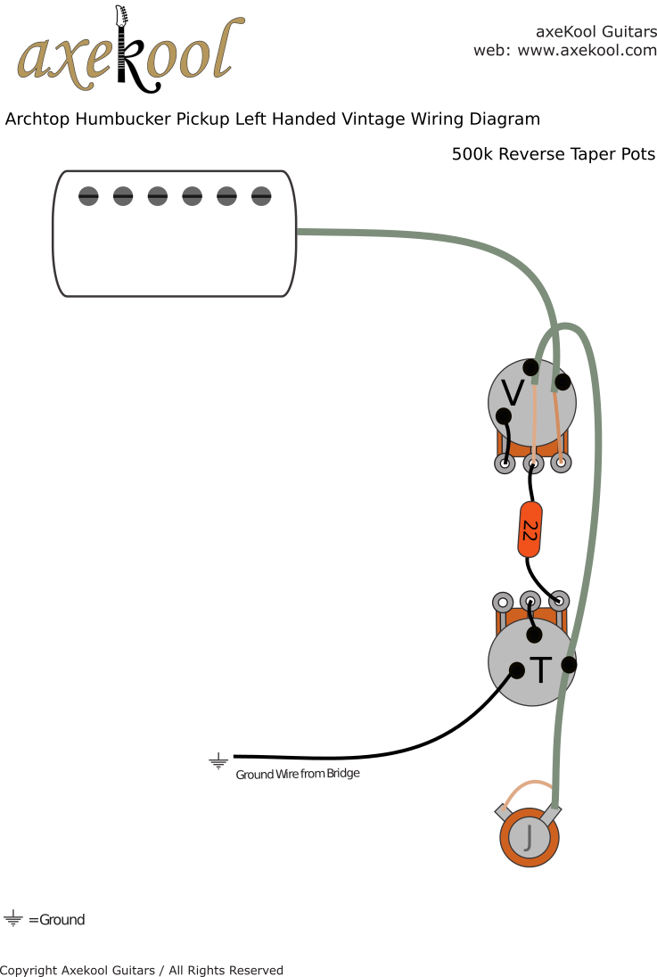 Archtop Humbucker Pickup Left Handed Vintage Wiring Diagram Archtop Humbucker Pickup Left Handed Vintage Wiring Diagram