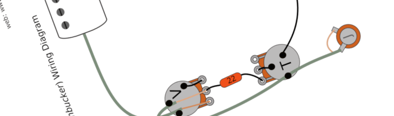 Archtop Humbucker Pickup Wiring Diagram & Fitting Instructions