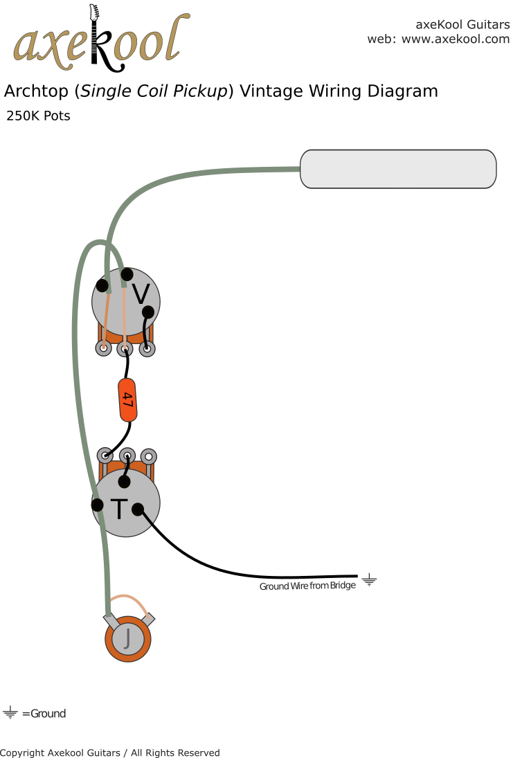 Archtop Single Coil Pickup Wiring Diagram Archtop Single Coil Pickup Wiring Diagram