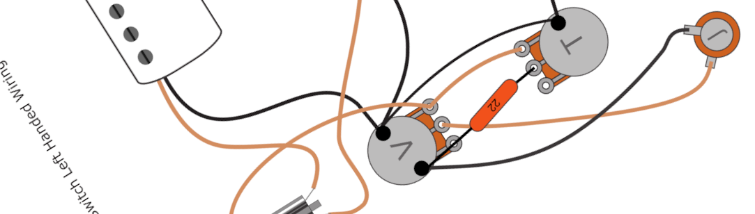 Fender Telecaster HH (Toggle Switch) Left Handed Wiring Diagram & Fitting Instructions