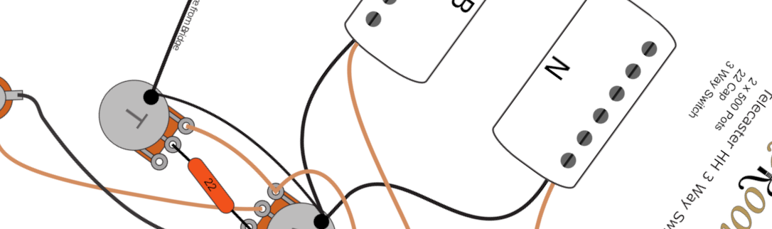 Fender Telecaster HH Wiring Diagram & Fitting Instructions