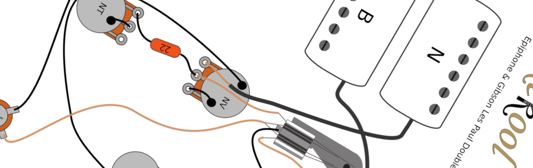 Gibson & Epiphone Les Paul Double Cutaway Vintage Wiring Diagram & Fitting Instructions