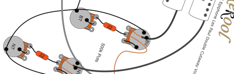 Gibson & Epiphone Les Paul Double Cutaway Vintage Wiring Diagram & Fitting Instructions