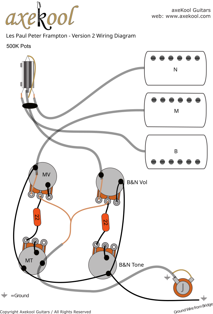 Gibson & Epiphone, Peter Frampton Wiring Harness (3 Pickups) Gibson & Epiphone, Peter Frampton Wiring Harness (3 Pickups)