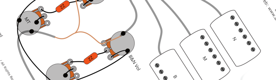 Gibson & Epiphone Les Paul Peter Frampton - Version 2 Wiring Diagram Fitting Instructions