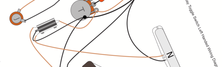 Fender Telecaster Reverse with 3 Way Toggle Switch Left Handed Wiring Diagram & Fitting Instructions