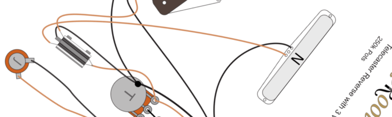 Fender Telecaster Reverse with 3 Way Toggle Switch Wiring Diagram & Fitting Instructions