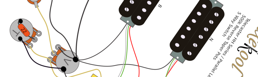 Telecaster HH Series / Parallel Left Handed Wiring Diagram & Fitting Instructions