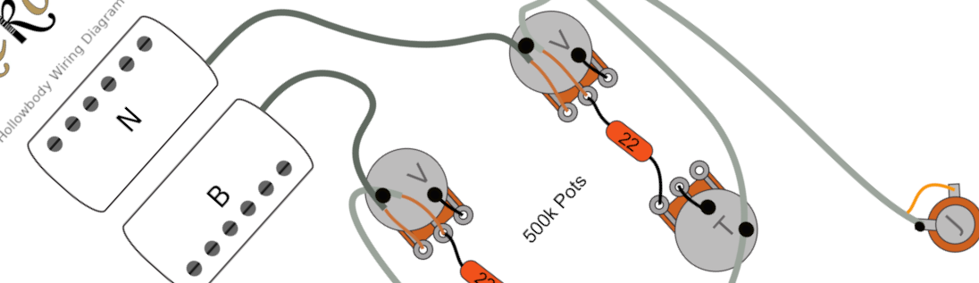 Aria Pro II TA Classic, TA-40, TA50 and TA-60 Hollowbody Wiring Diagram & Fitting Instructions