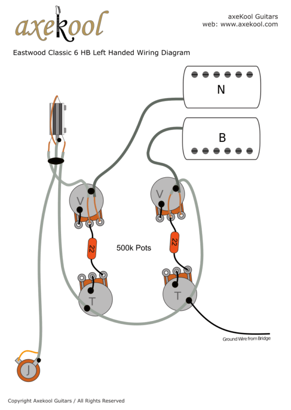 Eastwood Classic 6 HB Left Handed Wiring Diagram