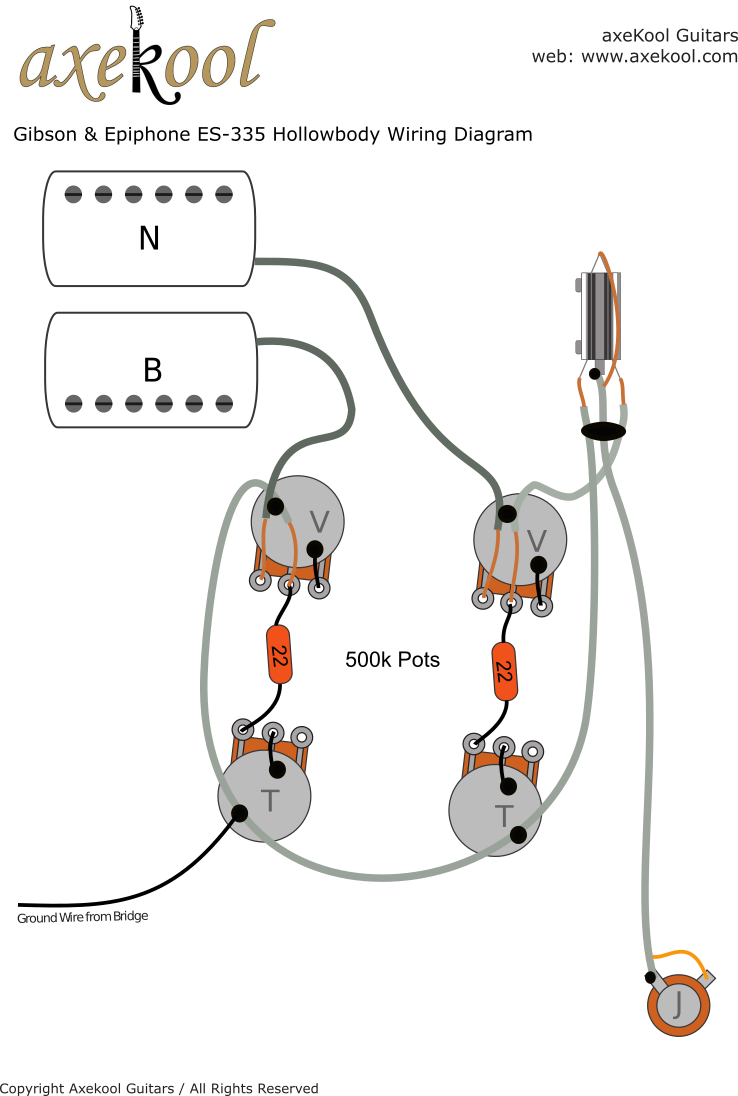 Gibson & Epiphone ES-335 Wiring Diagram Gibson & Epiphone ES-335 Wiring Diagram