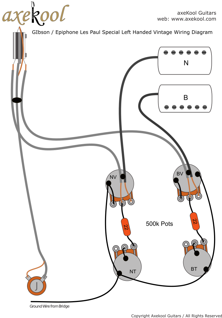 Gibson & Epiphone Les Paul Special Left Handed Vintage Wiring Diagram Gibson & Epiphone Les Paul Special Left Handed Vintage Wiring Diagram