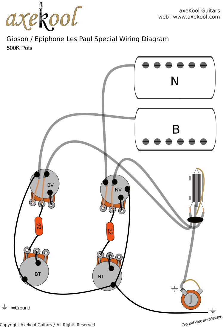 Epiphone & Gibson Les Paul Special Wiring Diagram