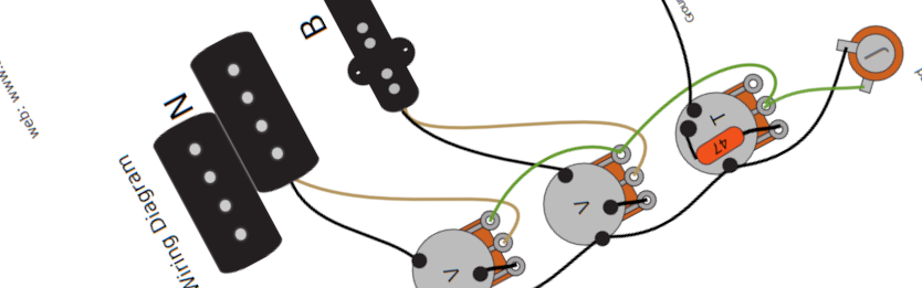 Left Handed Bass Guitar Wiring Diagrams and Fitting Instructions