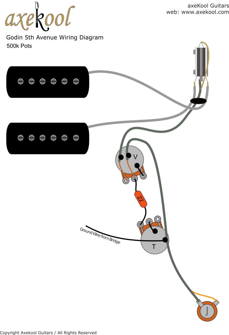 Godin 5th Avenue Vintage Wiring Diagram